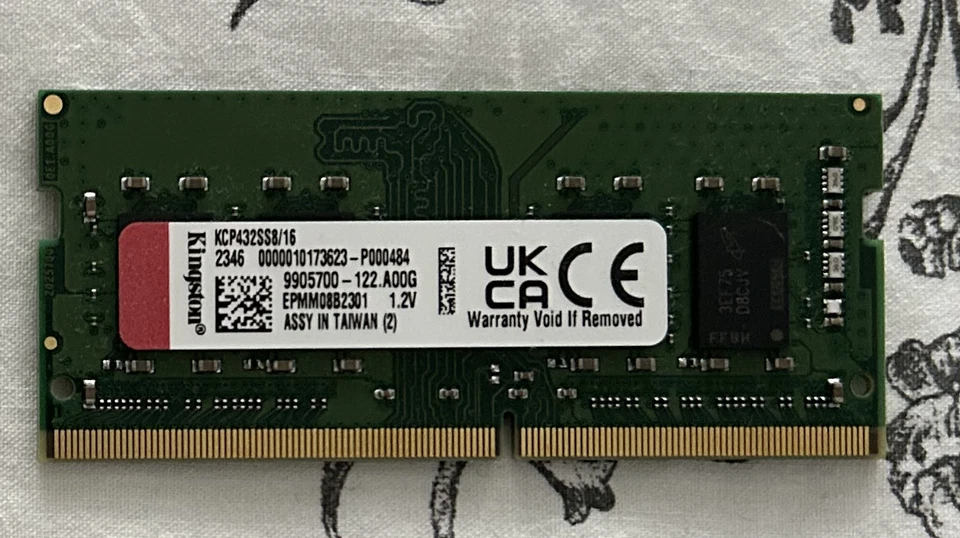 Kingston KCP432SS8/16 16GB DDR4 3200MT/s Non-ECC Memory SODIMM!! - Image 1 of 1