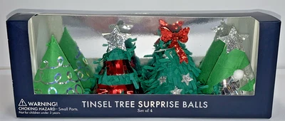Conjunto de 4 BOLAS SURPRESA ENFEITES ÁRVORE PAPEL - Imagem 1 de 4