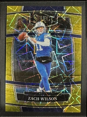 2022 Panini Select Draft Picks Gold Lazer Prizm #41 Zach Wilson BYU Cougars - Image 1 of 2