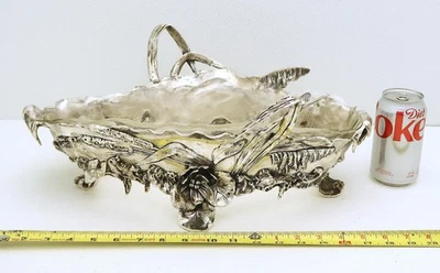 Jungenstil  Art Nouveau Naturalistic Dragonfly WMF Germany Silver jardinière - Image 1 of 4