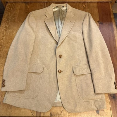 Jos A Bank Mens 100% Camel Hair Blazer Sport Coat Jacket Tan USA Made Vintage - Image 1 of 4