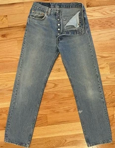 Vintage 90s Levis 501 Jeans Mens 29x30 Denim Button Fly USA 501 0191 3232 Tag - Picture 1 of 17