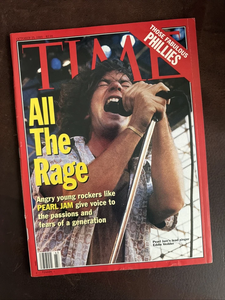 Time Magazine October 25 1993 Eddie Vedder Grunge  Pearl Jam No Label Newsstand - Image 1 of 4