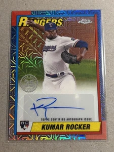 2025 Topps Series 2 Kumar Rocker Auto Silver Pack Mojo Refractor 1990 Topps RC - Picture 1 of 2