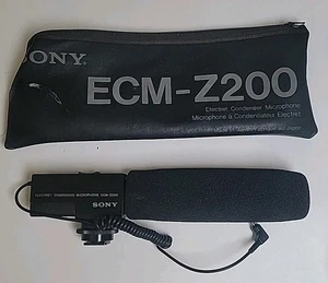 SONY ECM-Z200 Video Camera Electret Condenser Microphone w/ Pouch Tested - Picture 1 of 1