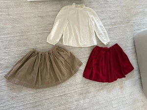 Bonpoint Girls Outfit Blouse and Skirts Size 10 Years - Picture 1 of 6