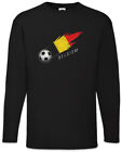 Belgium Football Comet I Men Long Sleeve T-Shirt belgian Soccer Flag World