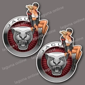 jaguar pinup Logo Gloss Weatherproof Decal Sticker 1 - Picture 1 of 1