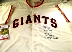 Willie Mays / Signed S.F. Giants M&N Pro Style Baseball Jersey / Say Hey Holo - Picture 1 of 12