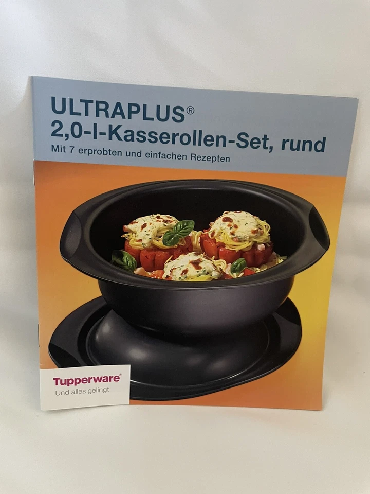 TUPPERWARE REZEPTHEFT Oval  ULTRA-PLUS  2,0 Liter KASSEROLLE Rarität - Bild 1 von 1