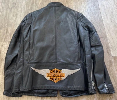 VINTAGE LESCO LEATHERS SIZE 13 HARLEY DAVIDSON LEATHER JACKET-SERVAL-WMNS SZ 13 - Image 1 of 4