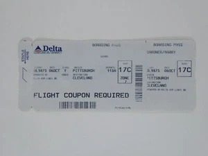 Barry Gardner Cleveland Browns Airline Boarding Pass NFL 2002 - Picture 1 of 2