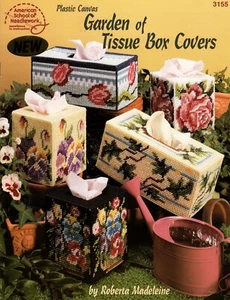 Garden of Tissue Box Covers American School Plastic Canvas Leaflet 3155 - Picture 1 of 3