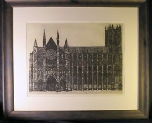 KEN HOWARD WESTMINSTER ABBEY LIMITED EDITION SIGNED ETCHING / ENGRAVING (1967)