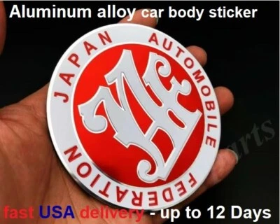 Pegatina calcomanía emblema carrocería carrocería carrocería Japón JAF aluminio 3D JAF Foto 1 de 4