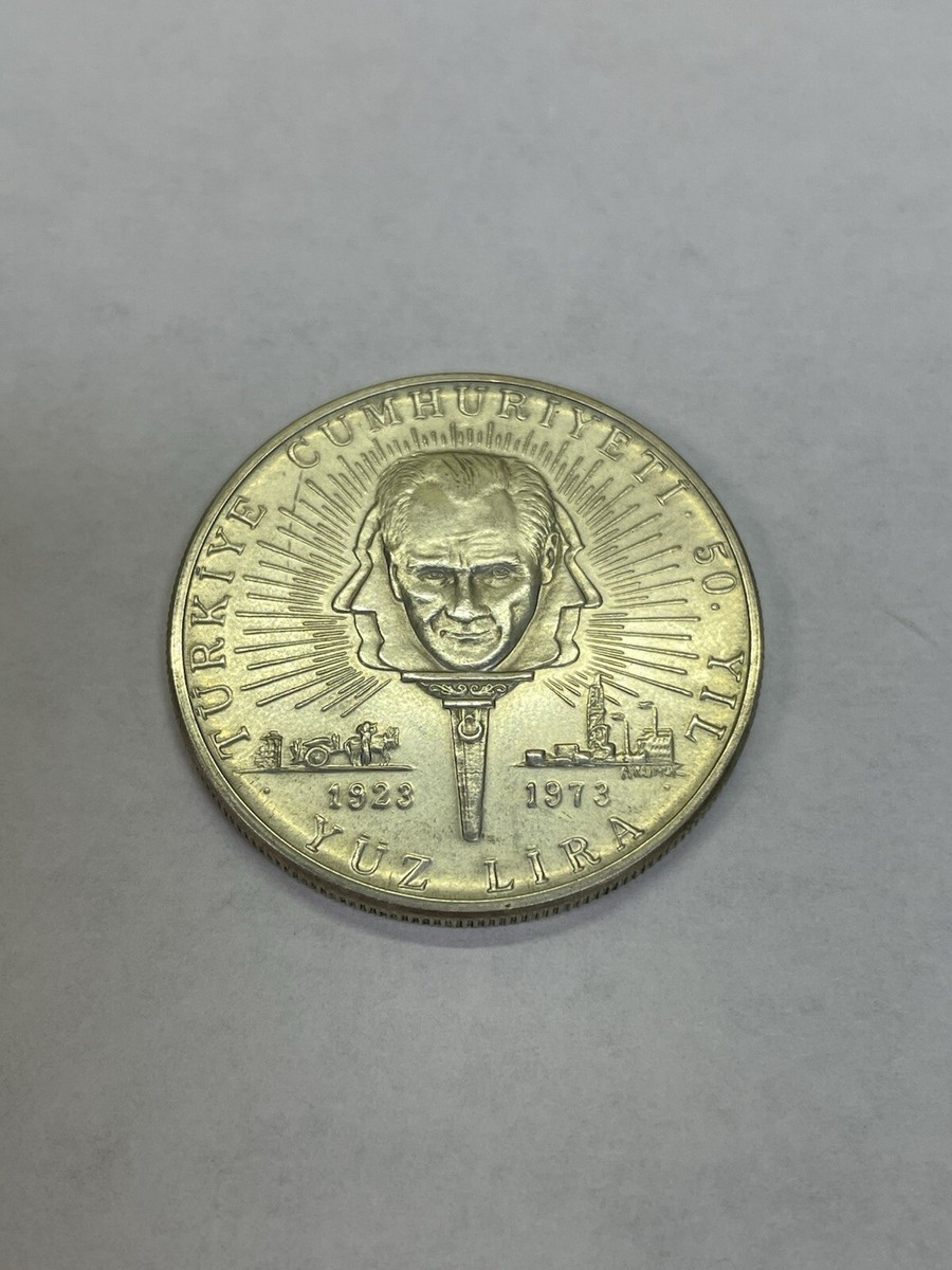 1973年トルコ 150リラ 銀貨　アタテュルク 1973年トルコ 150リラ 銀貨 アタテュルク 150 Lira (FAO