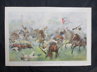 1899 Spanish American War Lithograph Print - Cuban Cavalry Attack at Desmayo