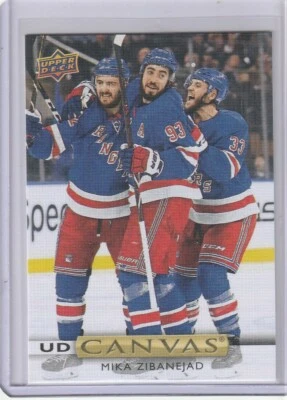 Mika Zibanejad 2019-20 Upper Deck Series 1 Canvas New York Rangers - Image 1 of 2