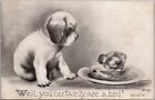 Artist-Signed V. COLBY Animal Comic Postcard Dog "You Certainly Are a Bird!"