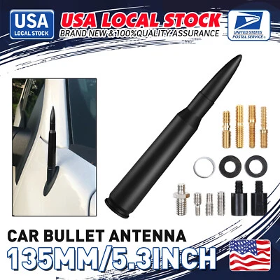 ANTENA DE ALEACIÓN DE ALUMINIO CALIBRE 50 BULLET negra para Nissan Frontier 2000-2019 Foto 1 de 4