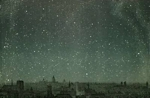 Litografía De La Noche Estrellada Sobre París, Edición Original De 1877 - Imagen 1 de 3