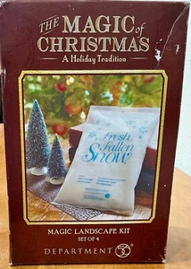 Dept 56-General Village Acc "MAGIC OF CHRISTMAS LANDSCAPE KIT" (Set of 4) NIB - Picture 1 of 2