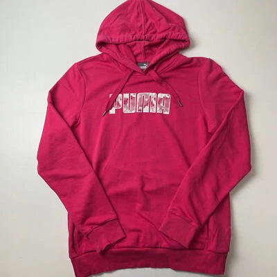 Women’s PUMA Pink Hoodie / Large / UK14 / Spellout - Image 1 of 4