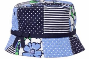 NWT Girls 2T-3T Gymboree “SPRING PREP” Cotton Fully Lined Grommets BUCKET SUNHAT - Picture 1 of 2
