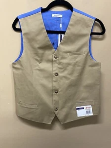 Izod Youth Regular Fit Vest Khaki and Blue Size XL 18/20 NWT - Picture 1 of 5