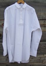 CIVIL WAR WHITE MUSLIN  SHIRT WITH CLEAR BUTTONS  LARGE  