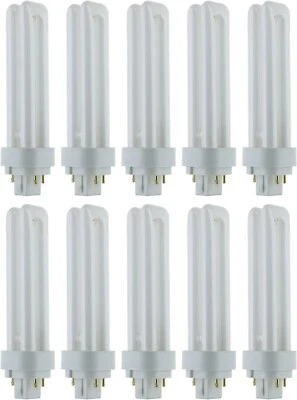 10 Pack Sunlite 18 Watt PLD 4-Pin Double Twin Tube, G24Q-2 Base, Warm White - Image 1 of 4