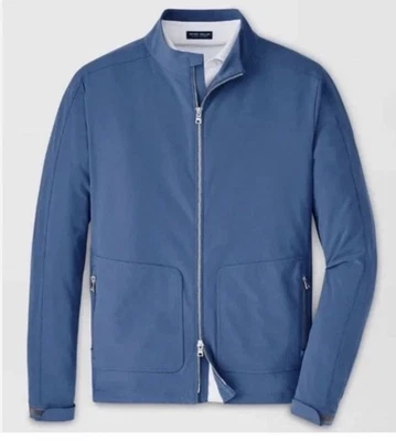 Peter Millar Ocean Blue Men’s LARGE Contour Jacket MF24XZ09 Golf Full-Zip - Image 1 of 4