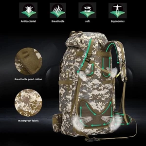 100L Camping Wanderrucksack, Molle Militär Taktischer Rucksack Backpack, Waterproo - Bild 1 von 9