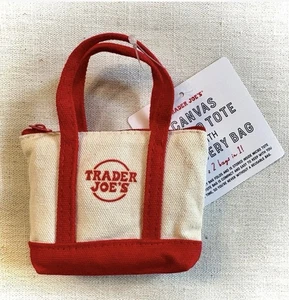 Trader Joes Canvas Micro Tote Red 🔥New With Tags🔥 - Picture 1 of 1
