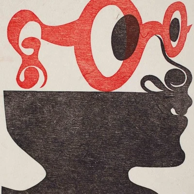 Otto Tschumi Porträt Surrealismus Schweiz signiert Farbholzschnitt 1966 21/ 58 - Bild 1 von 3