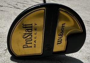 Wilson ProStaff Mallet Left Handed Putter Black & Gold 35" - Picture 1 of 3