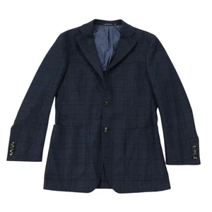 SuitSupply Blazer Sakko Herren 38 blau kariert Havanna Patch Slim Cut Italy Angelico - Bild 1 von 11