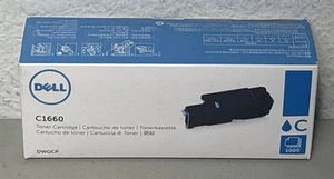 New Genuine Dell DWGCP Cyan Toner Cartridge for C1660 - Factory Sealed Box - Picture 1 of 2