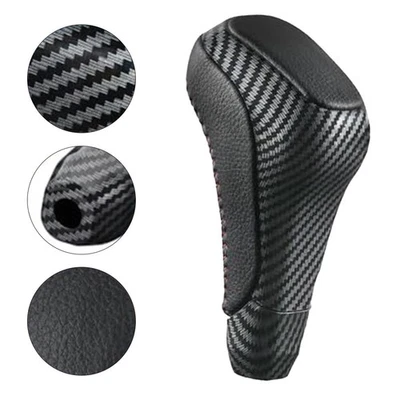 Shift Knob Vehicle Shift Control Carbon Brazing Carbon Brazing Color Plastic - Image 1 of 4