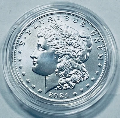 Dólar de plata Morgan 2021-O sin circular, con embalaje original completo Foto 1 de 4