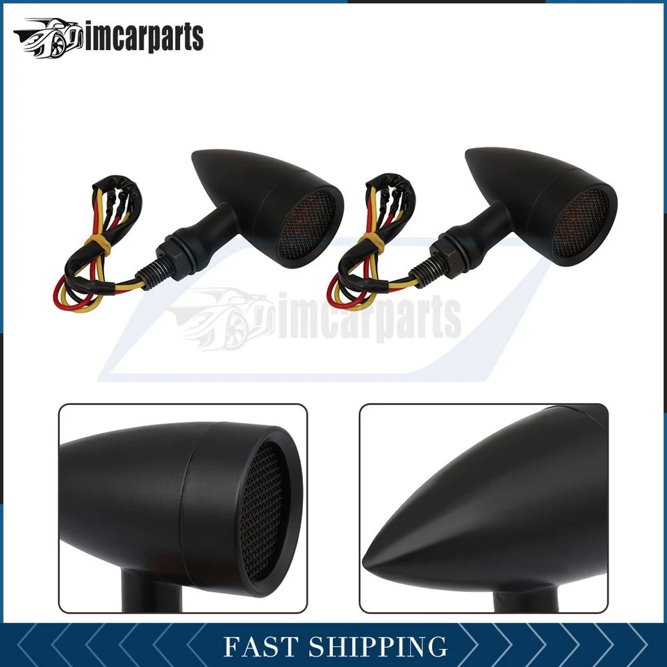 2x Luz trasera LED de freno de bala/señal de giro para motocicleta para Bobber Café Foto 1 de 4