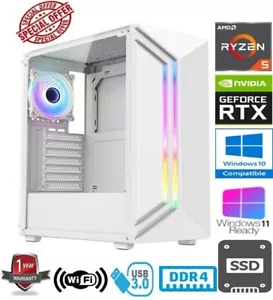 RYZEN 5 GAMING PC - AMD RYZEN 5 4500 16GB RAM 480GB SSD NVIDIA GEFORCE RTX3050 - Picture 1 of 14