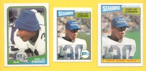 1987-1988 Topps BOBBY JOE EDMONDS Seattle Seahawks 3-Card Lot Rookie RC UK - Bild 1 von 1
