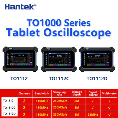 Hantek TO1112 Series Multi-functional Full Touch Screen Oscilloscope 110MHz 2CH