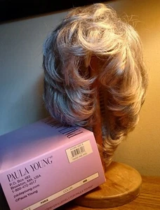 PAULA YOUNG PARIS Curly Wig A1049 SILVER 56B Avg. - NEW in Box - Picture 1 of 6