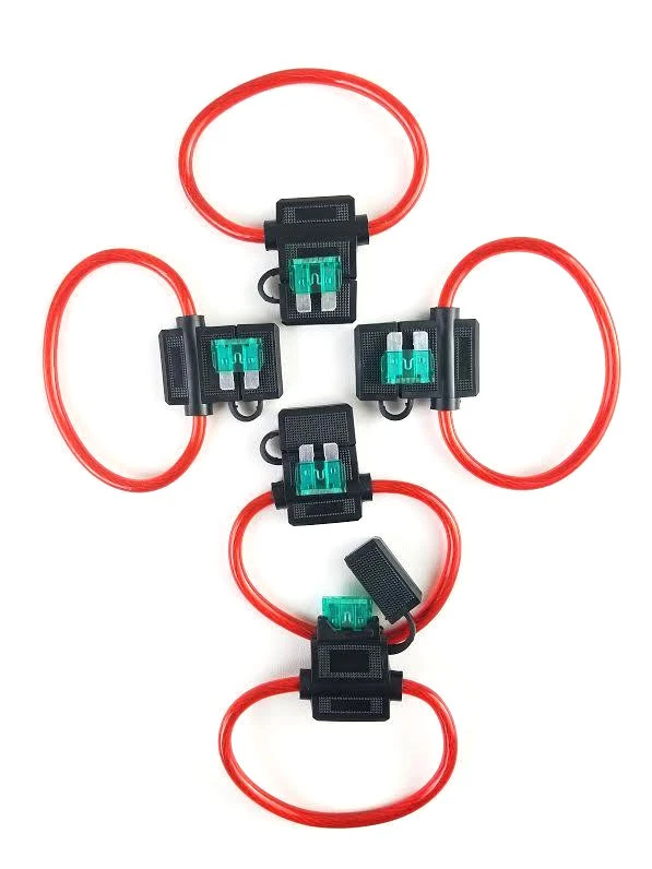 5 Pack 10 Gauge In-line ATC Fuse Holder + 30 AMP Fuse Cover Car Truck Install US - Image 1 of 3