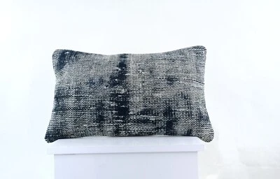 Kilim Pillow Cover 12x20 Turkish Handmade Sofa Couch Floor Lumbar Cushion E969 - Image 1 of 4