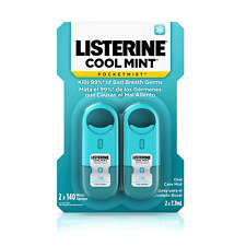 Listerine Pocketmist Cool Mint Oral Care Mist to Get Rid Of Bad Breath,2-Pack 