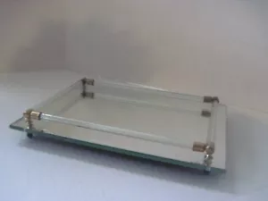 Bandeja tocador de baño con espejo rectangular 11x8 pulgadas nueva - Imagen 1 de 14