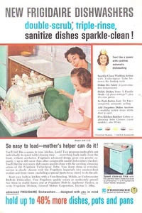 1959 Frigidaire Dishwasher Print Ad 42% More Dishes, Pots and Pans - Picture 1 of 1